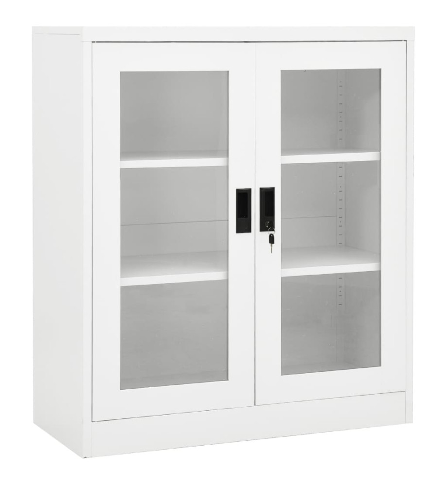 Armoire de bureau Blanc 90x40x105 cm Acier