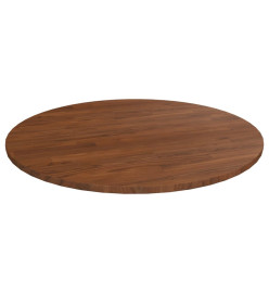 Dessus de table rond Marron foncé Ø90x1,5cm Chêne massif traité