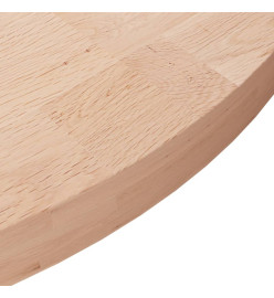 Dessus de table rond Ø60x4 cm Bois de chêne massif non traité