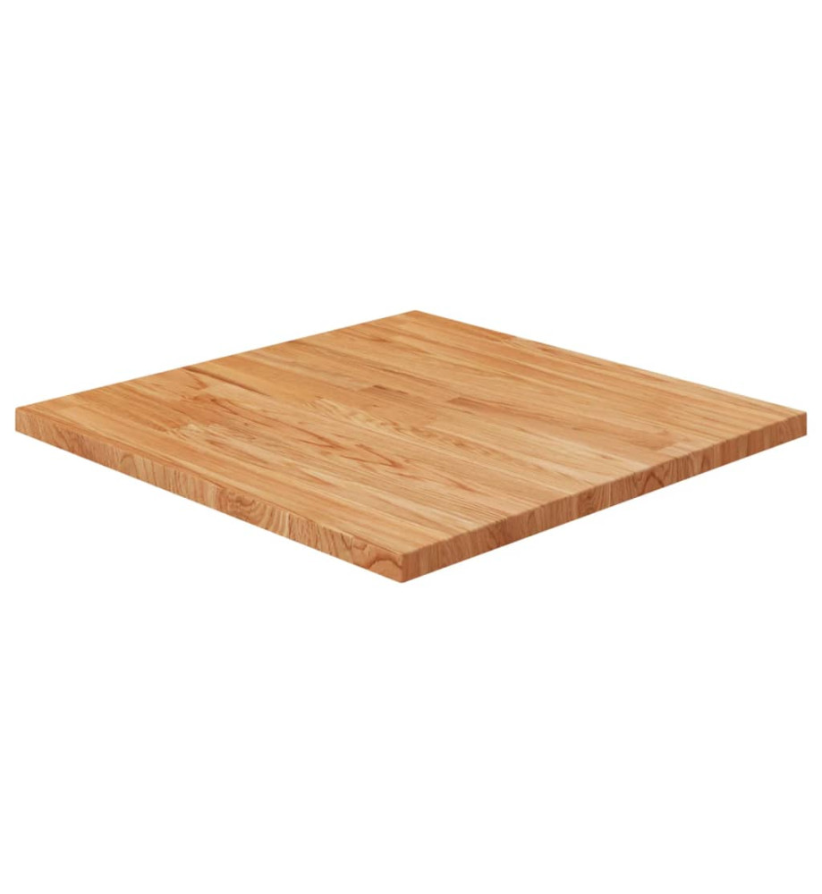 Dessus de table carré Marron clair60x60x2,5cm Bois chêne traité