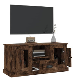 Meuble TV chêne fumé 100x35,5x45 cm bois d'ingénierie