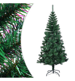 Sapin de Noël artificiel pointes iridescentes Vert 210 cm PVC