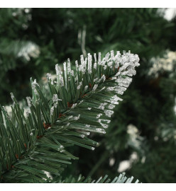 Sapin de Noël avec pommes de pin et paillettes blanches 210 cm