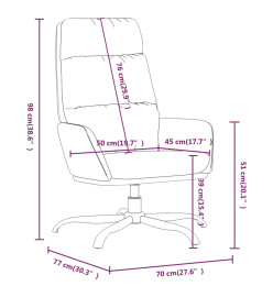 Chaise de relaxation avec tabouret Noir Similicuir