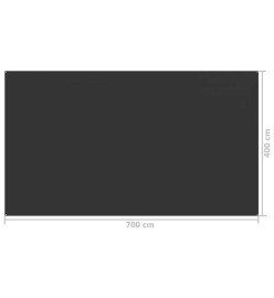 Tapis de tente 400x700 cm Anthracite