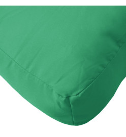 Coussin de palette vert 80x40x12 cm tissu