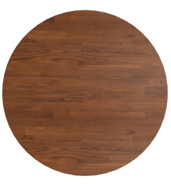 Dessus de table rond Marron foncé Ø70x1,5cm Chêne massif traité