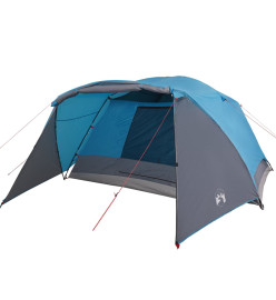 Tente de camping 6 personnes bleu 412x370x190 cm taffetas 190T