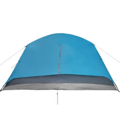 Tente de camping 6 personnes bleu 412x370x190 cm taffetas 190T