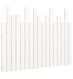 Tête de lit murale Blanc 108x3x80 cm Bois massif de pin