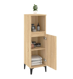 Armoire salle de bain chêne sonoma 30x30x100 cm