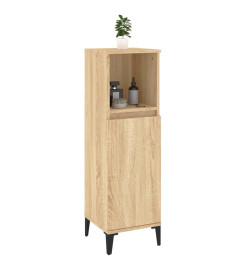 Armoire salle de bain chêne sonoma 30x30x100 cm