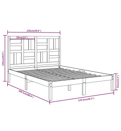 Cadre de lit Bois massif 120x200 cm