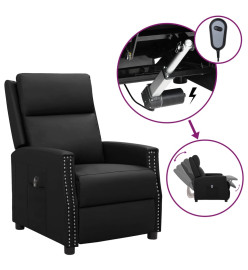 Fauteuil inclinable électrique Noir Similicuir