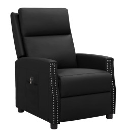 Fauteuil inclinable électrique Noir Similicuir