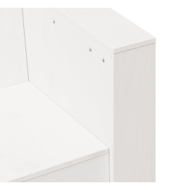 Canapé de jardin blanc 79x60x62 cm bois de pin massif