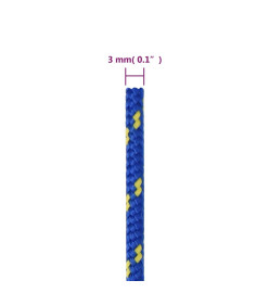 Corde de bateau Bleu 3 mm 500 m Polypropylène