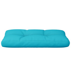 Coussin de palette turquoise 80x40x12 cm tissu