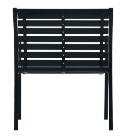 Chaises de jardin 2 pcs Noir Acier et WPC