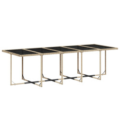 Ensemble à manger de jardin et coussins 11 pcs mélange beige
