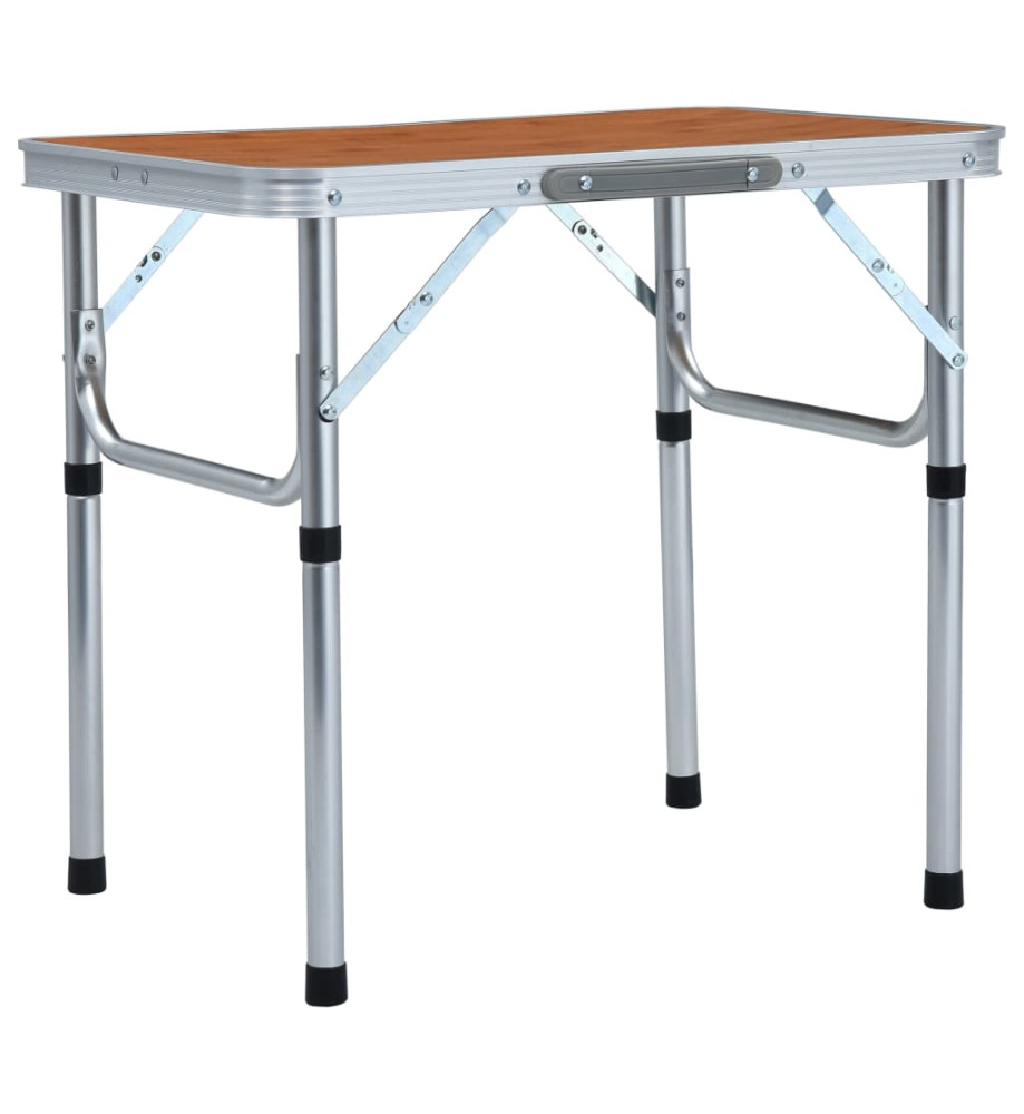 Table pliable de camping Aluminium 60x45 cm