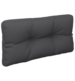 Coussin de palette noir 80x40x12 cm tissu