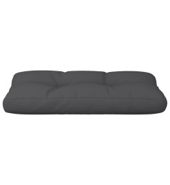 Coussin de palette noir 80x40x12 cm tissu