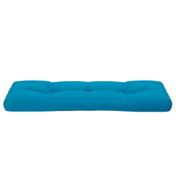 Coussin de palette bleu 120x40x12 cm tissu