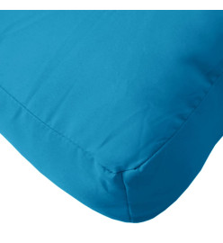 Coussin de palette bleu 120x40x12 cm tissu