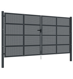 Portail de jardin anthracite 400x250 cm acier