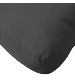 Coussins de palette 2 pcs noir tissu