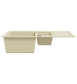 Évier de cuisine Granit Double lavabo Beige