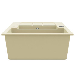 Évier de cuisine Granit Double lavabo Beige