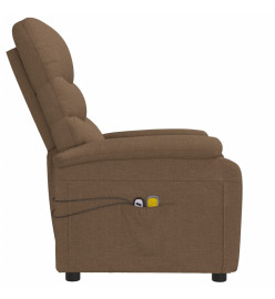 Fauteuil électrique de massage Marron Tissu