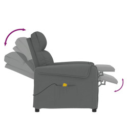 Fauteuil de massage Gris foncé Tissu