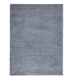 Tapis shaggy à poils longs moderne bleu 300x400 cm