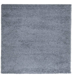 Tapis shaggy à poils longs moderne bleu 160x160 cm