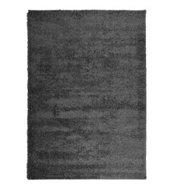 Tapis shaggy à poils longs moderne anthracite 120x170 cm