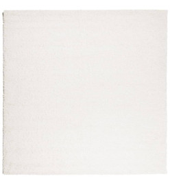 Tapis shaggy à poils longs moderne crème 240x240 cm