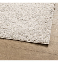 Tapis shaggy à poils longs moderne crème 240x240 cm