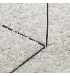 Tapis shaggy à poils longs moderne crème 60x110 cm