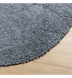 Tapis shaggy à poils longs moderne bleu Ø 100 cm