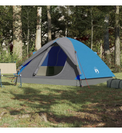 Tente de camping 6 personnes bleu 348x340x190 cm taffetas 190T