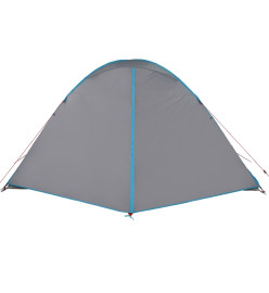 Tente de camping 6 personnes bleu 348x340x190 cm taffetas 190T