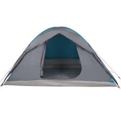 Tente de camping 6 personnes bleu 348x340x190 cm taffetas 190T