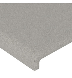 Tête de lit à LED Gris clair 100x5x118/128 cm Tissu