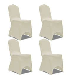 Housse de chaise extensible 4 pcs crème