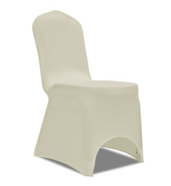 Housse de chaise extensible 4 pcs crème