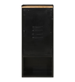 Armoire de salle de bain 40x27x90 cm fer et bois de manguier