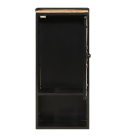 Armoire de salle de bain 40x27x90 cm fer et bois de manguier